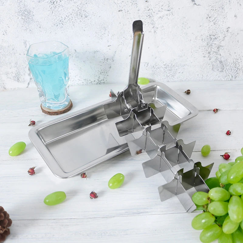 304 Stainless Steel Ice Cube Tray with Easy-Release Lever Ice Cube Tray Vue