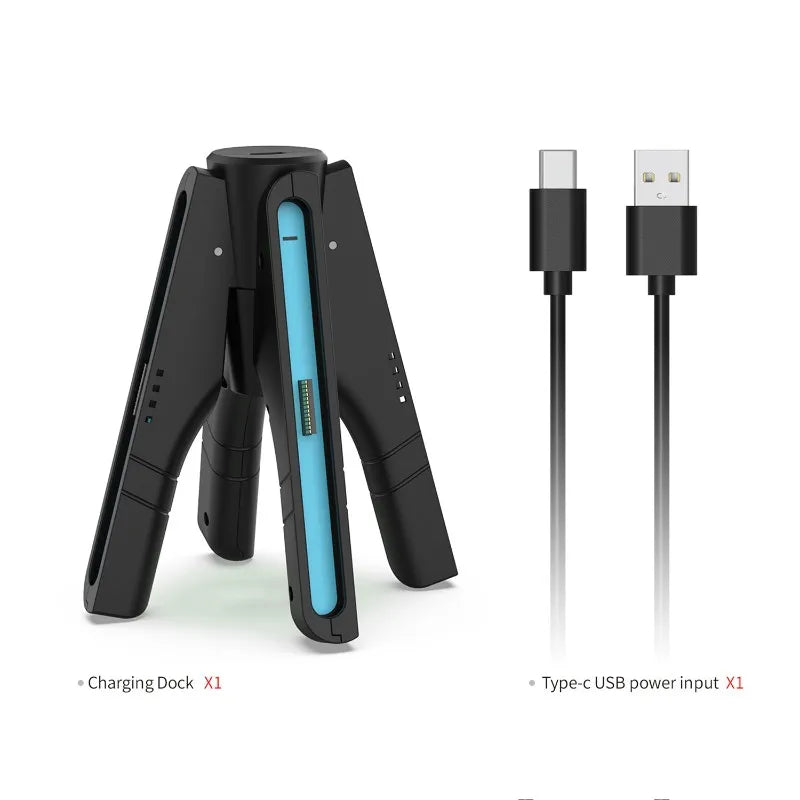 Hot-For Switch 2 Charging Grip With USB-C Cable Portable Dock For Joy-Con Accessory Indicator Handle Bracket Vue Black