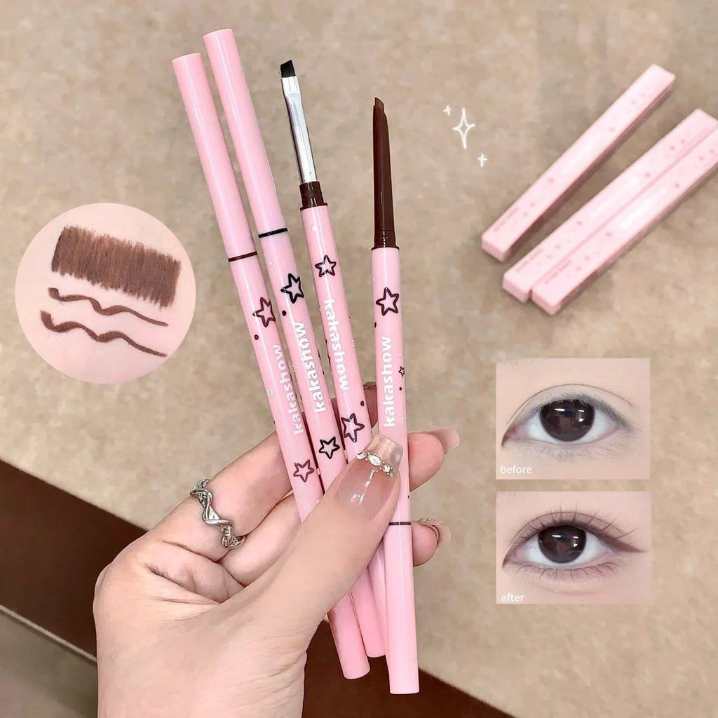 Double-ended Silky Eye Liner Pencil Eyeliner Pen Natural Matte Long-lasting Eyeliner Easy To Color Waterproof Makeup Cosmetics Vue
