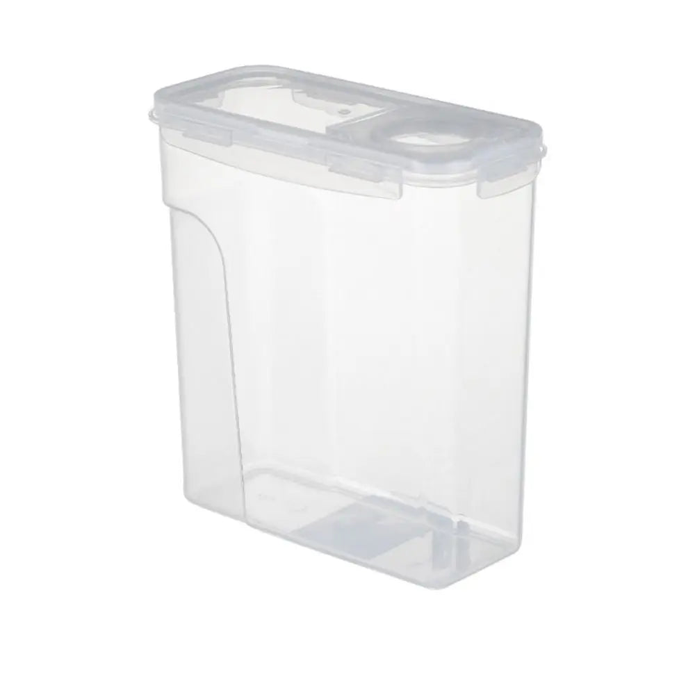 Plastic Cereal Storage Container Transparent Sealed Grain Storage Tank Moisture-proof Insect Proof Food Storage Box Snacks Vue White-L
