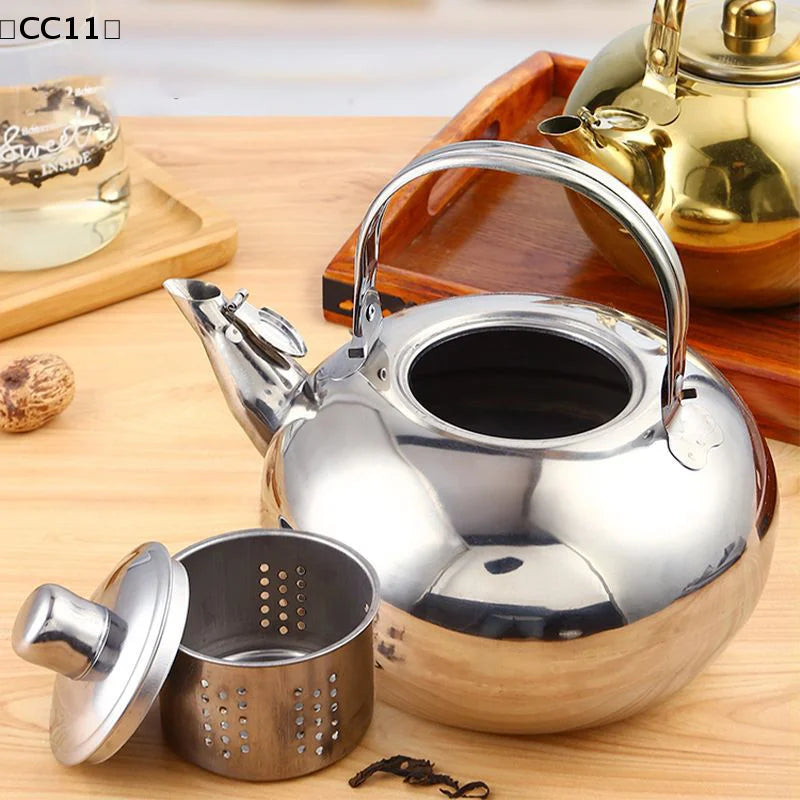 Stainless Steel Water Kettles Teapot Infuser Filter Coffee Kettle