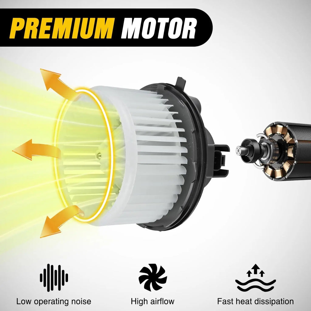 Nilight Front Blower Motor for Chevy Tahoe 2007 2008 2009 2010 2011 2012 2013 2014, Silverado, Avalanche, Suburban, GMC Yukon, Sierra, Cadillac Escalade - Replaces 22741027, 700164 Vue