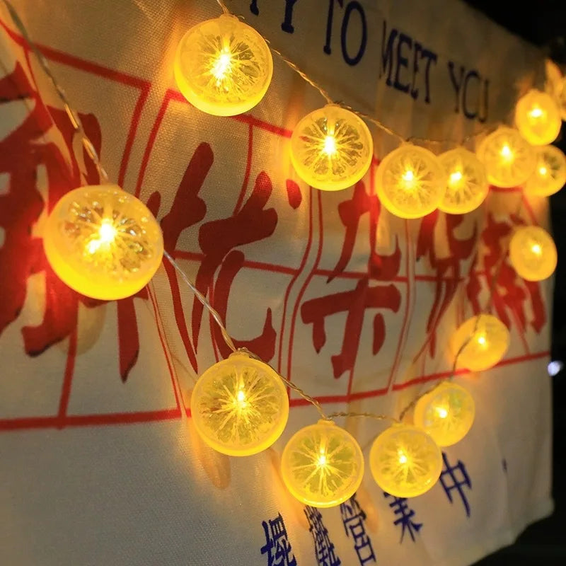 3M 20 Led Lemon String Lights Indoor Atmosphere Birthday Decoration Girl Room Battery Lights Outdoor Waterproof Outdoor 033 Vue