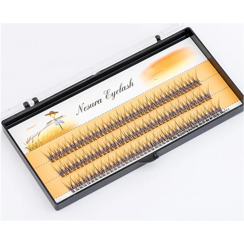 The latest Korean pop fishtail type Fashion dovetail fly eyelash Two long middle short plant grafting false eyelashes wholesale Vue