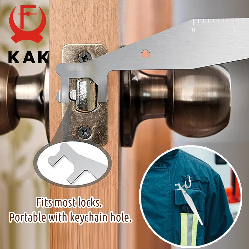 KAK Stainless Steel Lock Picking Pry Bar Tool Multitool for Firefighters Multipurpose Leverage Tool Set for Emergency Rescue Vue