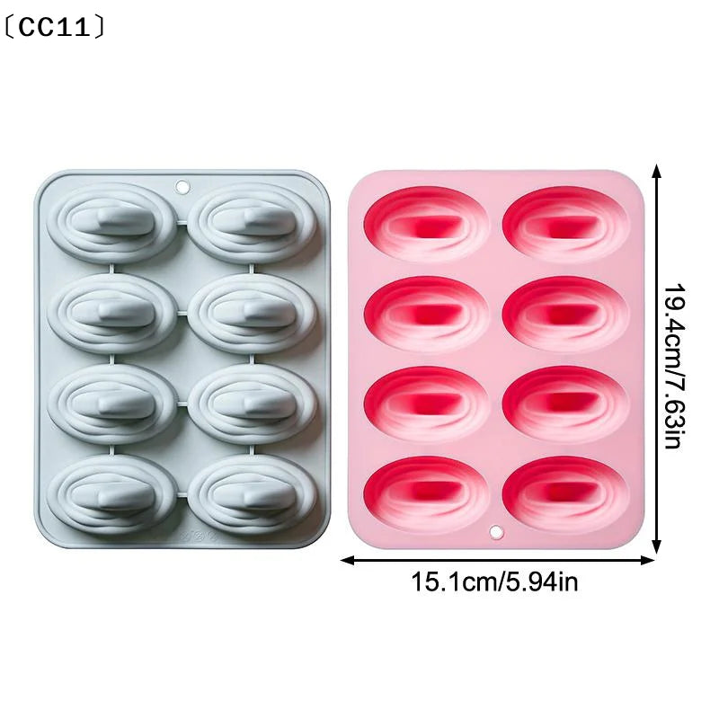 8-hole Shark Fin Shape Cake Silicone Mold Three-dimensional Ice Grid Chocolate Mould Baking Accessories〔CC11〕 Vue
