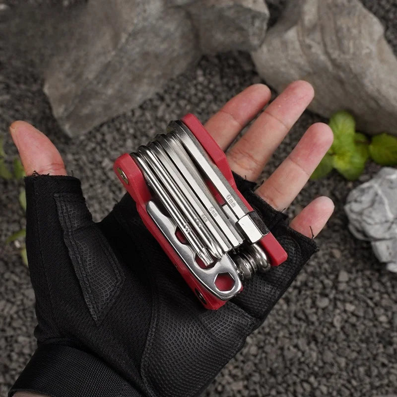 Portable Folding Bicycle Repair Tool Set Inner Hexagon Screwdriver Repair Mountain Bike Removal Wrench Accessories Vue
