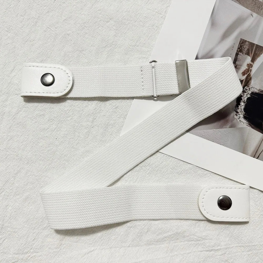 Easy Wear Invisible Belt Stretch Elastic Canvas Buckle-free Belts Vue 5