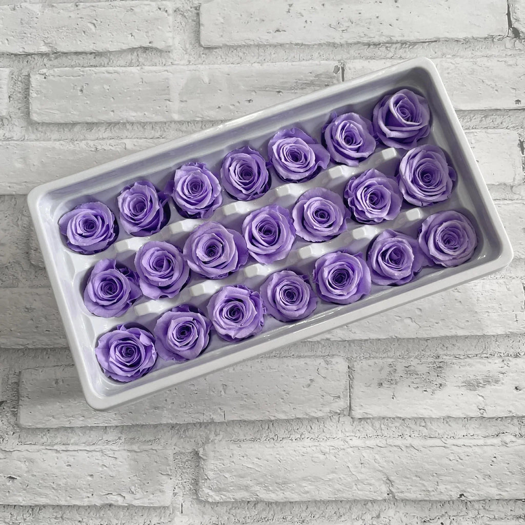 20Pcs 2 To 3Cm Artificial Rose Heads A Grade Preserved Flower Realistic DIY Wedding Party Bouquet Vase Home Table Gift Box Vue