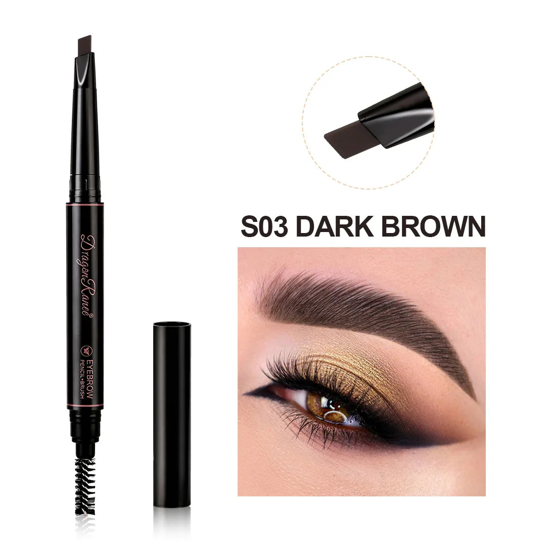 Double-Headed Eye Brow Tint Cosmetics Natural Long Lasting Paint Eyebrow Waterproof Black Brown Eyebrow Pencil Makeup Cosmetics Vue 03 0.2g