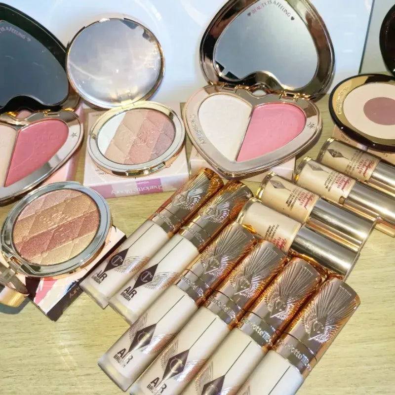 Hot CT Double Color Powder Blushe Waterproof Plump Lip Gloss Long Lasting Moisturizing Makeup New Concealer Oil Control Cosmetic Vue