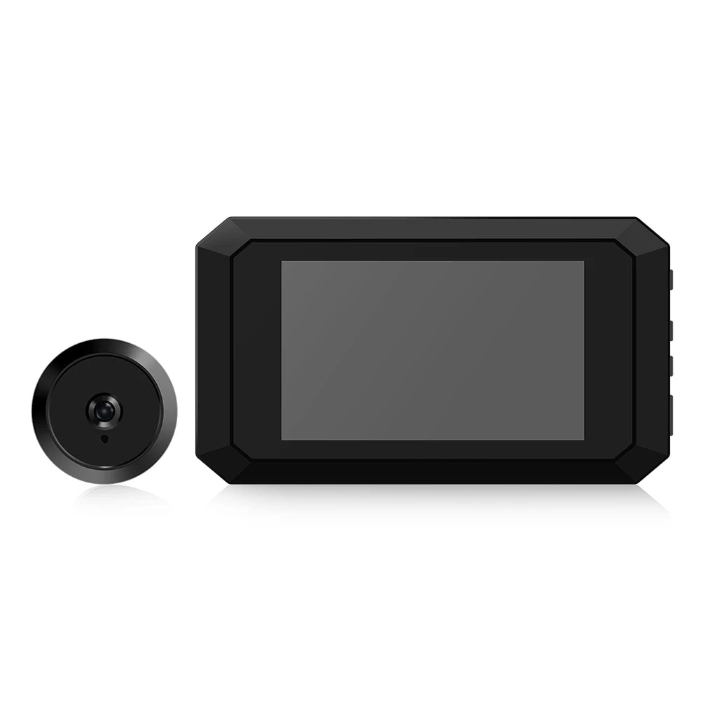 Digital Magic Eye Electronic Viewfinder Night Vision Safety Door Viewer 3.97in LCD Screen Video Digital Door Viewer 1080P Camera Vue black