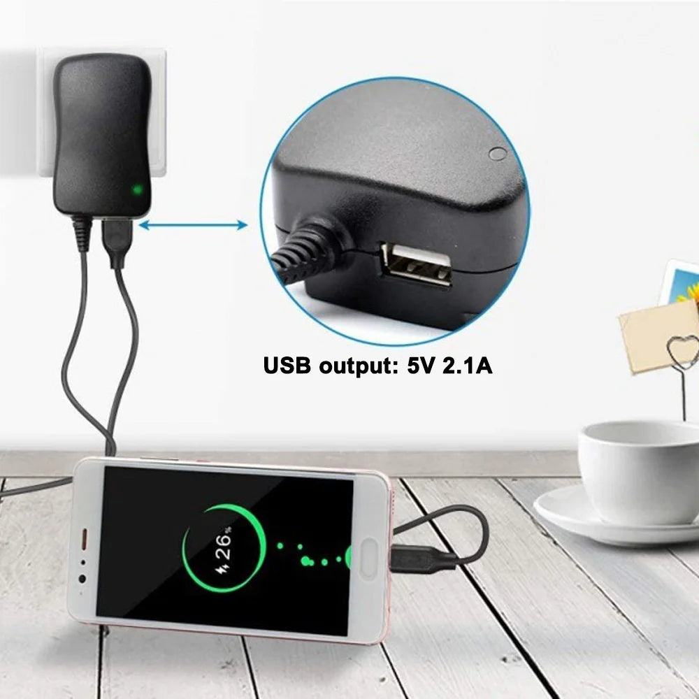 3V 4.5V 5V 6V 7.5V 9V 12V 2A/2.5A AC/DC Adapter US/EU Adjustable Power Adapters USB Universal Charger Switch Power Supply Vue
