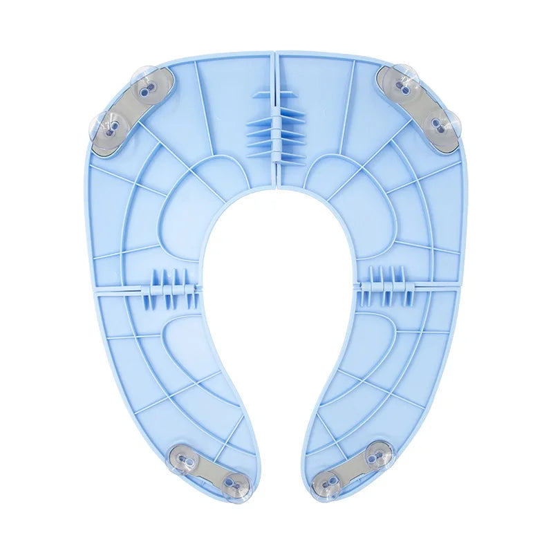 Folding Travel Portable Travel On A Toilet Seat Non-Slip Suction Cups Potty Seat For Fits Round Oval Toilets Tourist Carry-On Vue