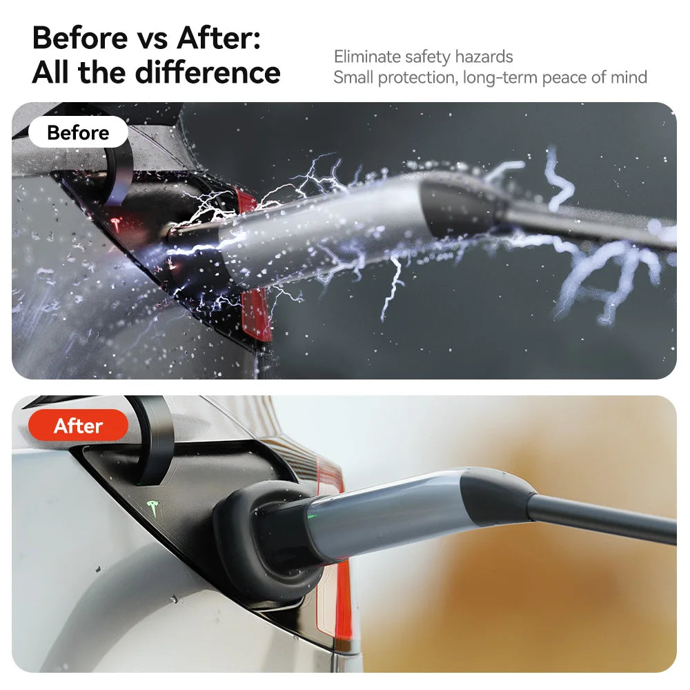 YZ Silicone Charger plug Protector Waterproof Dust Plug Protective case Car Charging cover for Tesla 2025 US version charger Vue