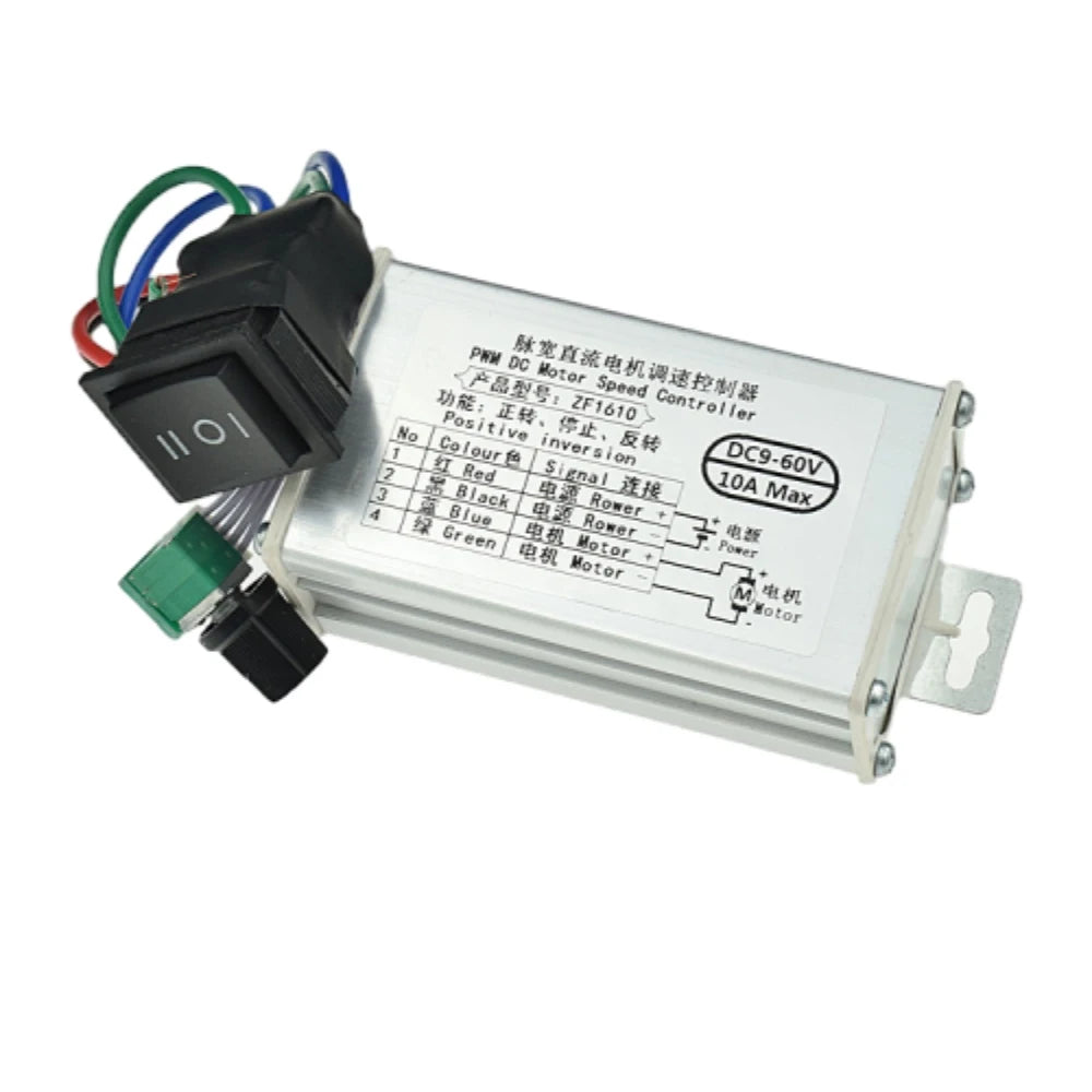 DC Motor Governor DC12V-60V Forward and Reverse Brush Motor Regulator High Power Pulse Width Motor Driver Motor Control Board Vue 20A