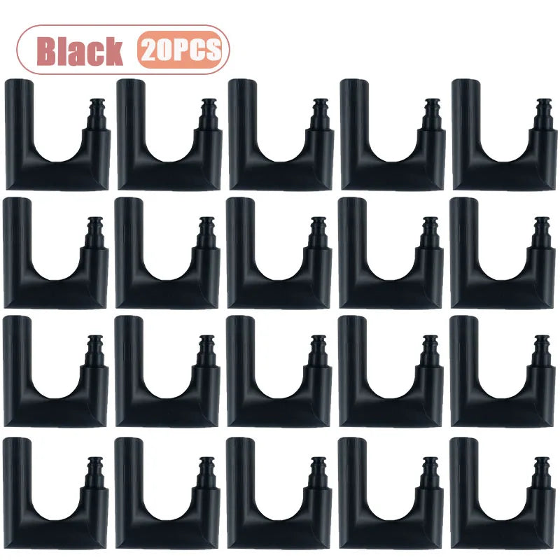 1-20PCS 3D Printed Water Hose Filling Hanger Hook for Pool Gardening Hose Stand Bucket Fill Tool for Yard Tube Watering Outdoor Vue Black-20PCS