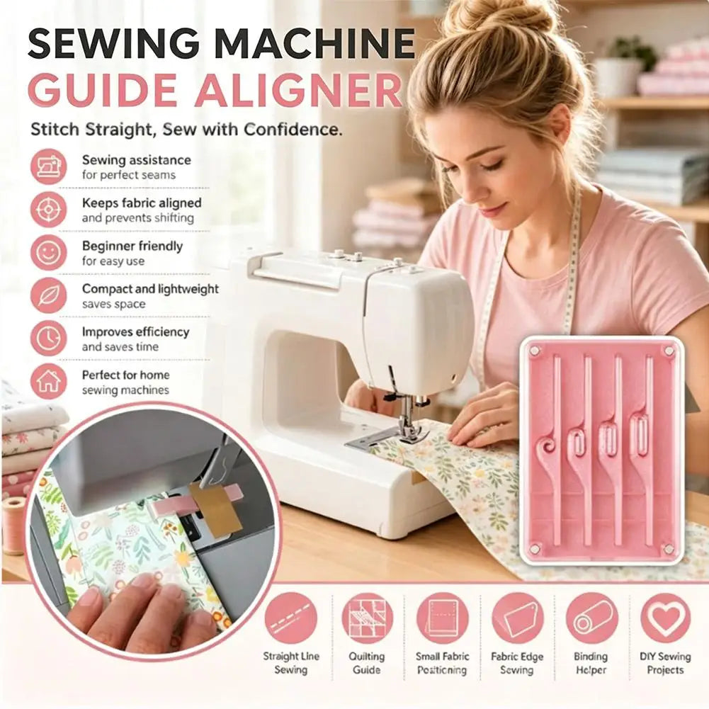 Sewing Machine Guide Aligner Straight Line Seam Guide Fabric Edge Positioning Tool for Home Quilting DIY Sewing Beginner Vue
