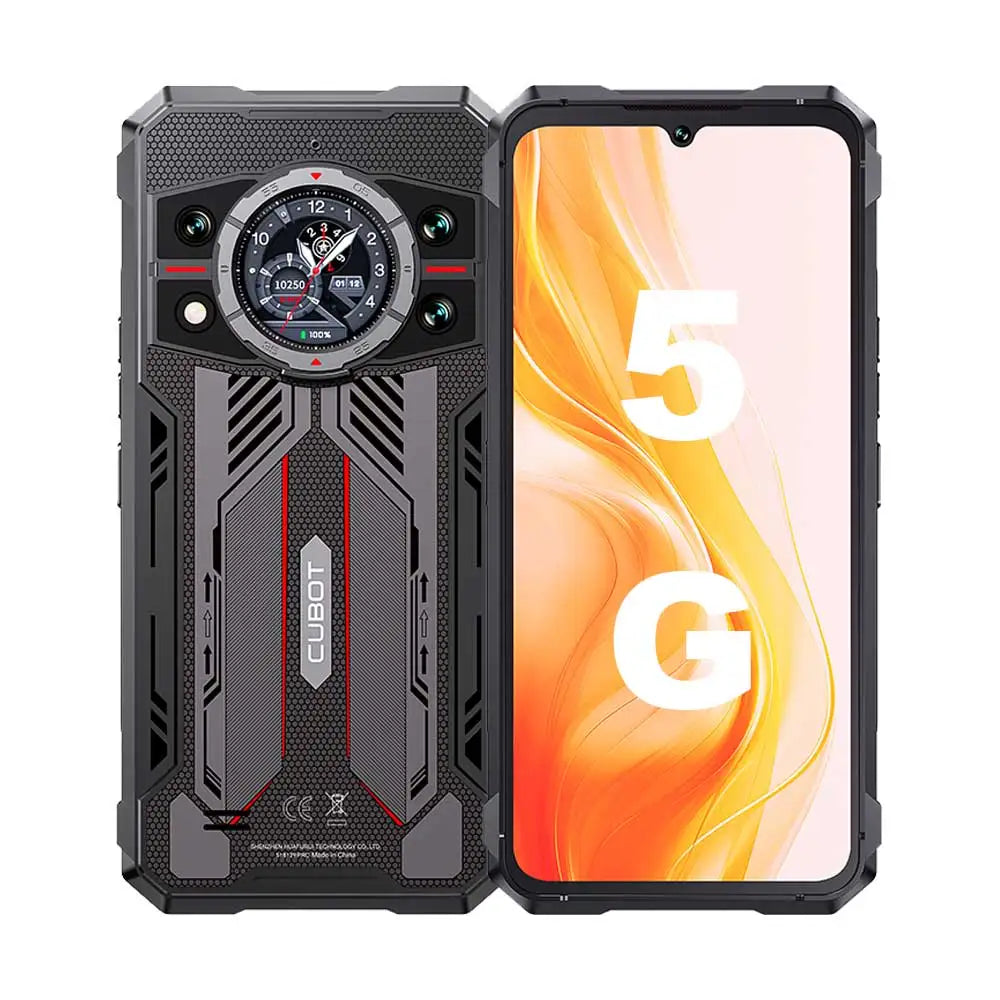 Cubot Rugged Smartphone 5G King Kong 11, Android 15, Up to 32GB RAM+256GB ROM, 108MP Camera, 10200mAh, Dual Screen, MTK7025, 6nm Vue Black 256G China Mainland|16 GB