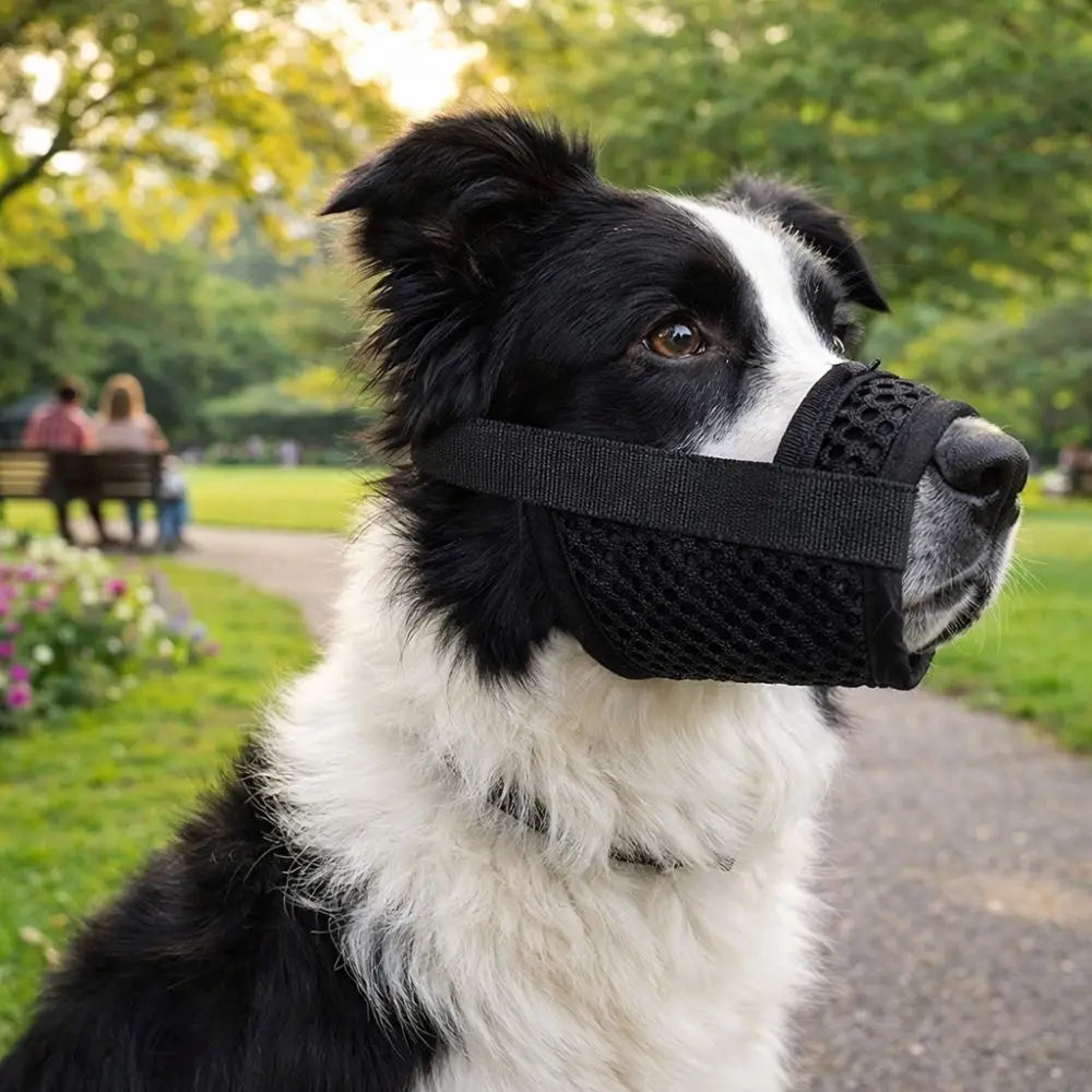 Anti Bite Dog Mesh Muzzle Breathable Prevent Barking Dog Mouth Guard Adjustable Soft Dog Mouth Cover Training Sessions Vue