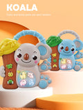 Cartoon Animal Electronic Keyboard, Lighting Music Piano Multi-mode Sound Effect Switching, Puzzle Early Education Toys for 3+ Vue Light Grey