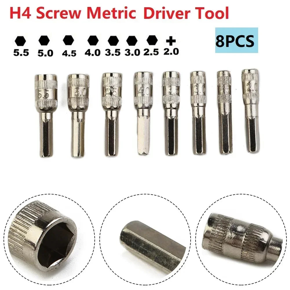 8-Piece Hex Nut Driver Bit Set | H4 Hex Shank Socket Bits Nut Driver Bit Set Vue
