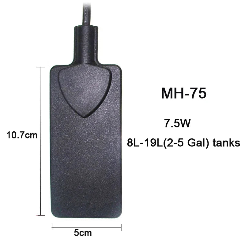 220-240V 7.5W 15W Aquarium Mini Heater Flexible Fish Tank Turtle Heater Water Tank Heating Temperature Controller Vue MH-75 7.5W
