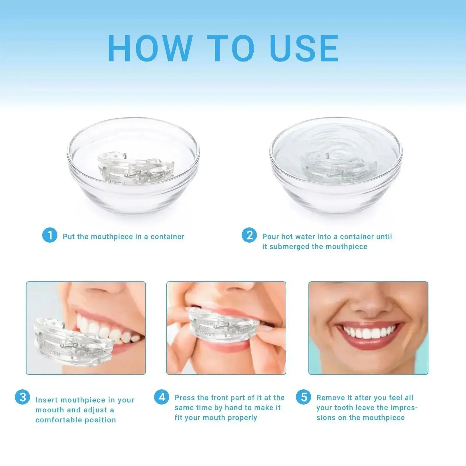 Adjustable Anti-snoring Mouth Guard Mouthpiece Bruxism Snoring
