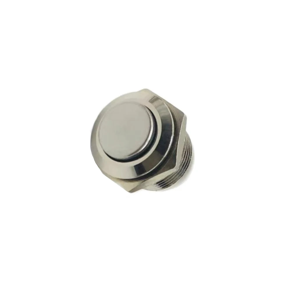 1PCS 16MM Metal Push-button Switch with 2-pin Instant Self-locking Short Waterproof Metal Flat/High Head Push-button Switch Vue