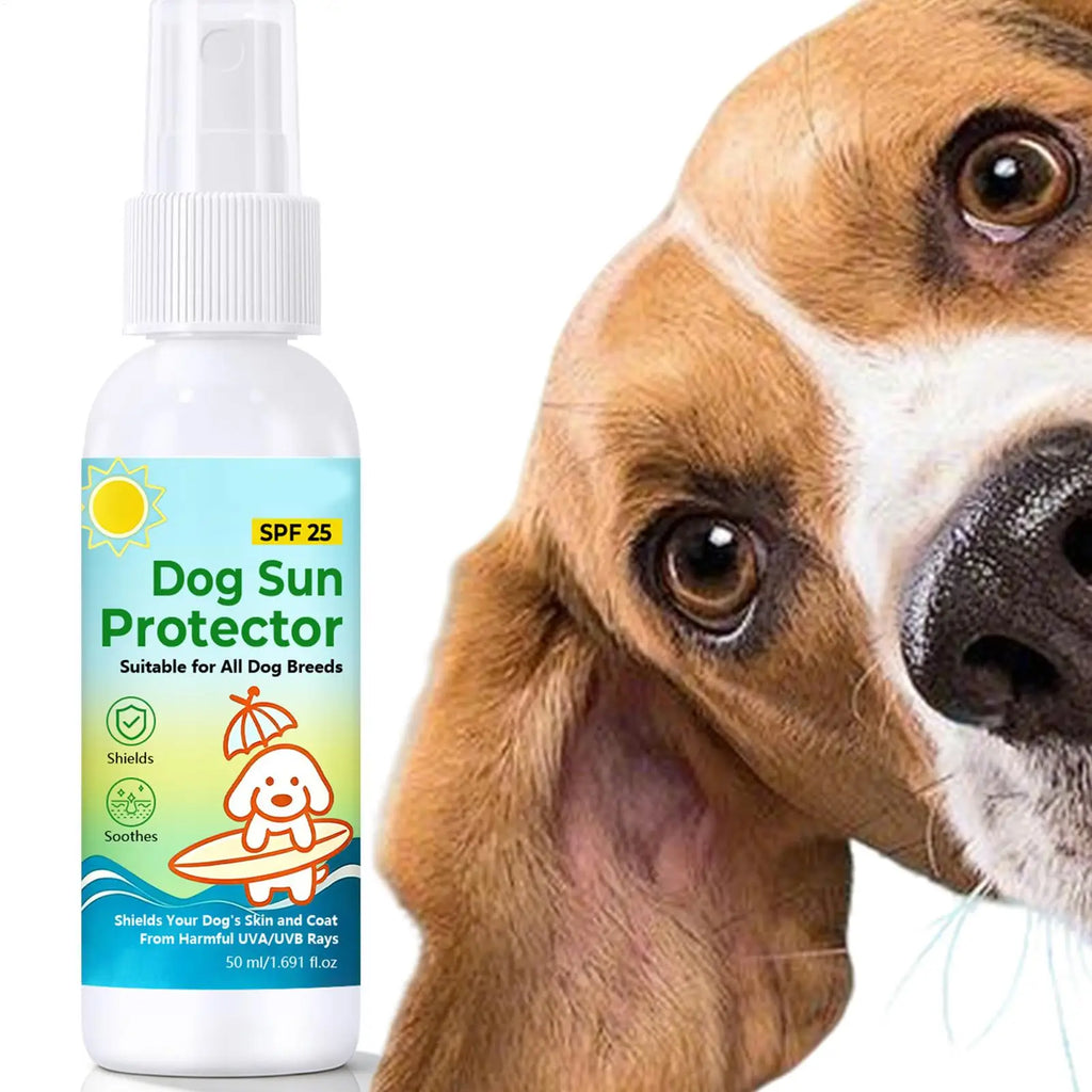 50ml Dog Sunscreen Spray SPF 25 UV Defense Body Sun Protection for Outdoor Beach Camping Hiking Park Backyard Travel Vue