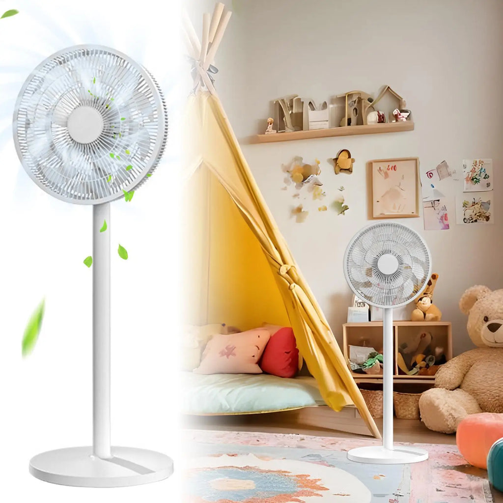 Oscillating Pedestal Floor Fan, Quiet Standing Fan for Bedroom Living Room, Adjustable Height Cooling Fan for Home Office Dorm Vue