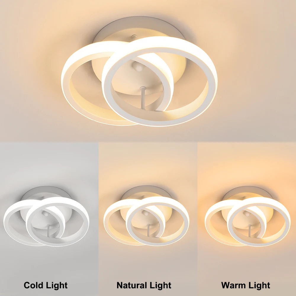 Round Modern Led Ceiling Light Fixtures Ceiling, Bathroom Close to Ceiling Lights for Corridor Stair Aisle Lamps Balcony Stair Vue SY-WH-CCT