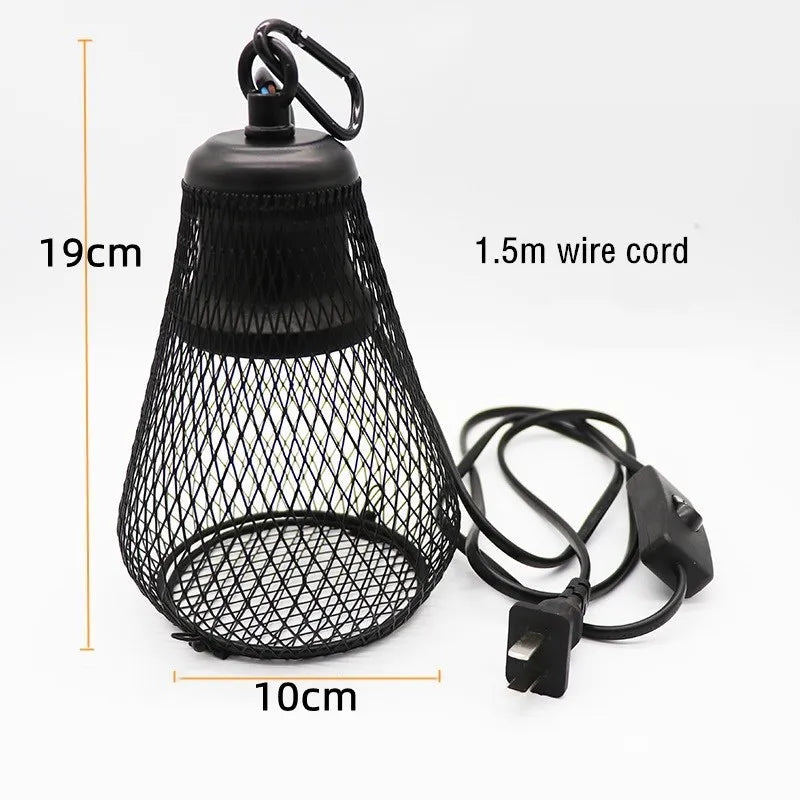 Pet Reptile Heating Lamp Infrared Ceramic Emitter Heat Light Pet Coop Heater Guard Turtle Snake lizard Bird Light Fixture Kits Vue