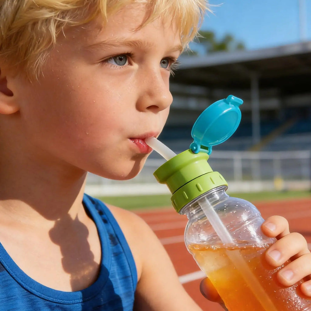 Universal Leak-Proof Water Bottle Straw Cap Replacement Portable Silicone Drinking Lid for Outdoor Camping Gym Hiking Accessory Vue