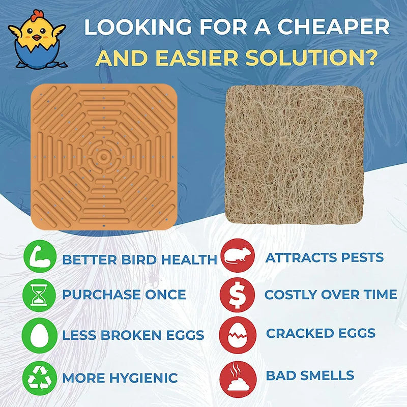 Chicken Egg Laying Mat Heating Nesting Breeding Pad Soft Poultry Bedding Liners Nest Box Pad For Chicken Birds Reptiles Hamsters Vue