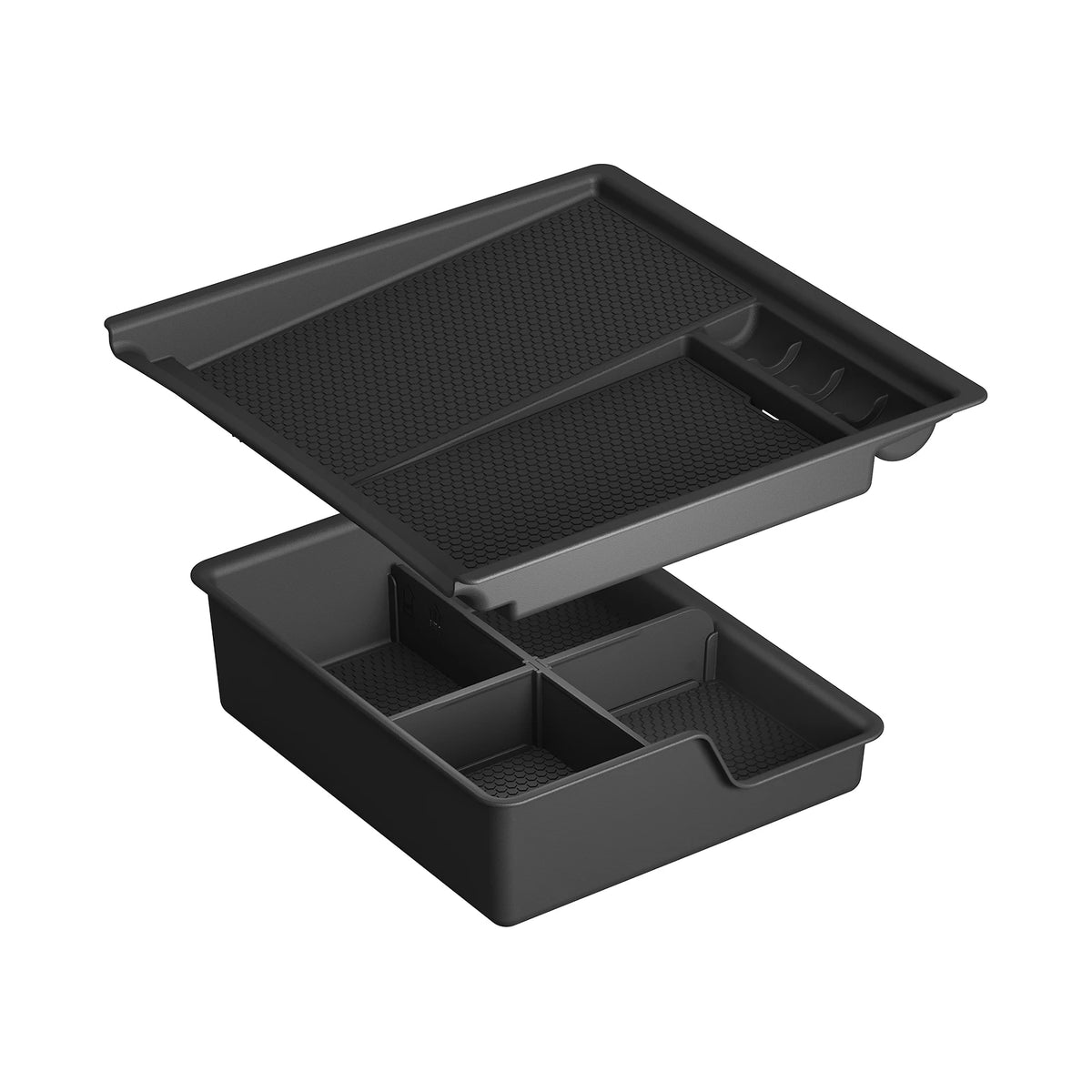 Smabee for Chevy Silverado EV 2024-2026 Car Double Layer Center Storage Tray Dual Layer Console Insert Tray Accessories Vue C-Box 2PCS
