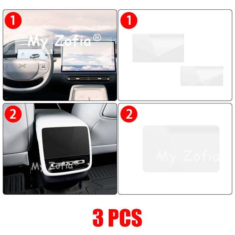 HD Tempered glass screen protector For Xpeng P7+ 2026 2027 Car GPS Navigation and instrument anti-scratch film Accessories Vue A