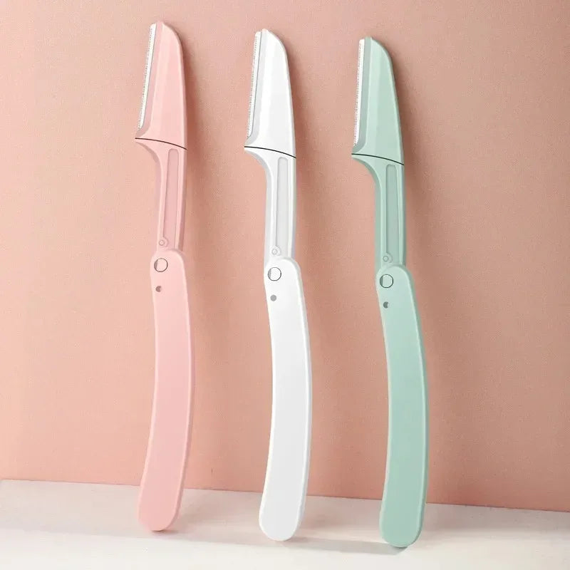3 Pcs Eyebrow Trimmer for Ladies Face Eyebrow Shaper Shaver facial epilators for women Pocketknife Eyebrow profiler Hair Remover Vue