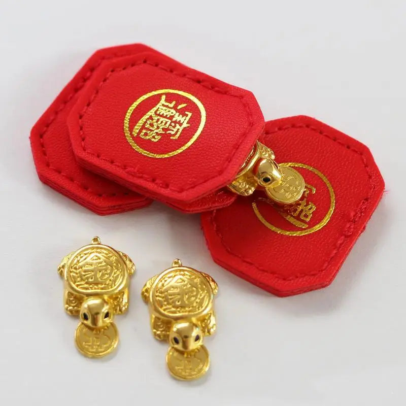Fengshui Lucky Turtle Wallet Charm Money-biting Turtle Ornaments Decor For Longevity Protection & Financial Stability Vue