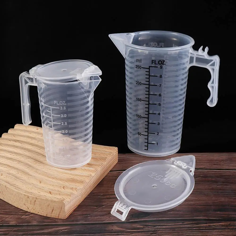 Transparent Laboratory Baking Accessories With Lid Drink Shop Science Water Container Kitchen Tool Measuring Cup Water Jug Vue