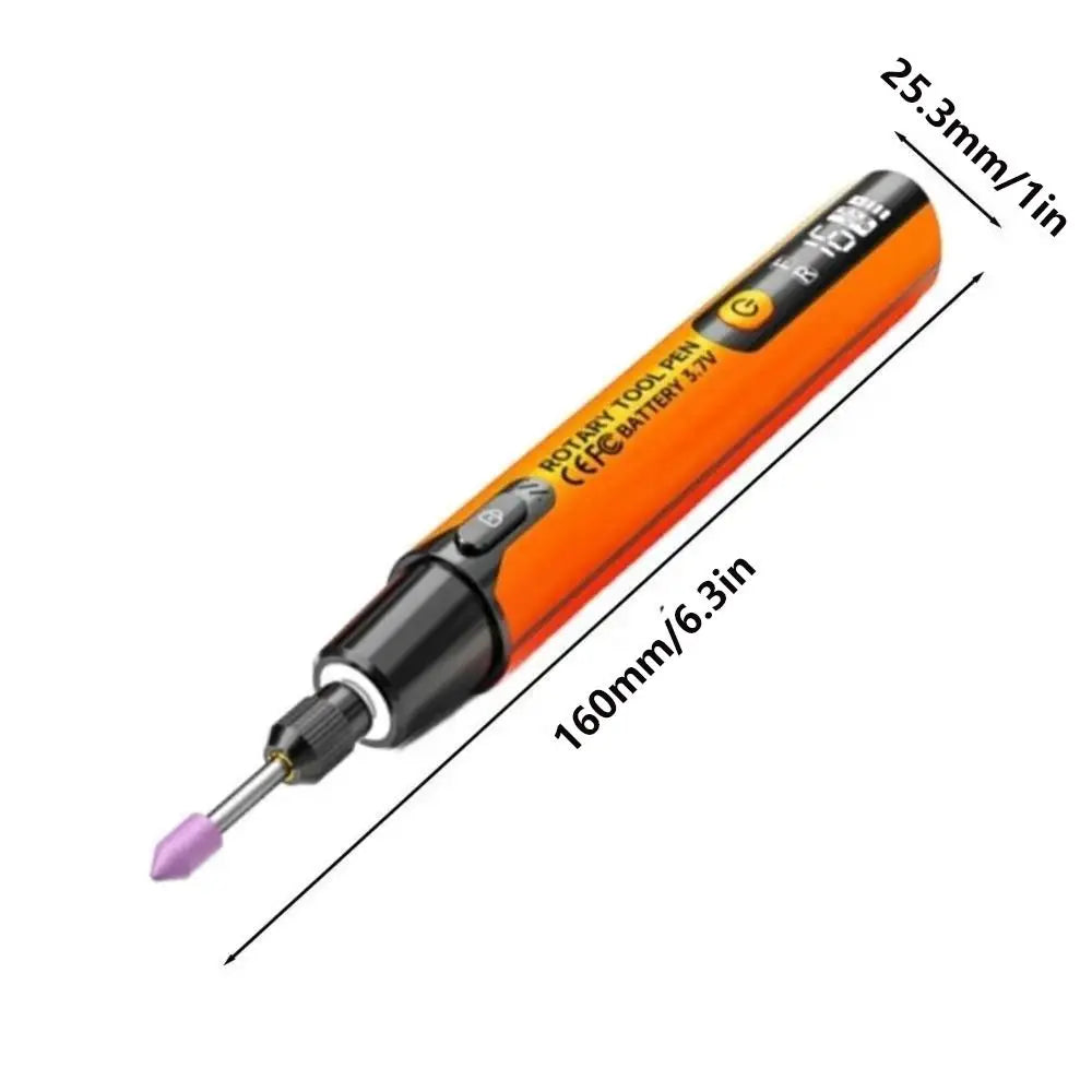 Wireless Digital Electric Mini Drill Adjustable Speed Digital Electric Grinder Handheld with LED Light Engraving Pen Woodworking Vue