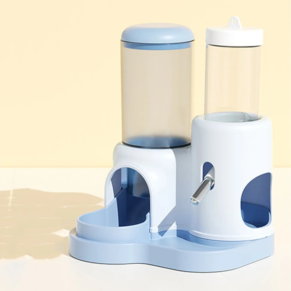 Leak-Proof Hamster Water Dispenser Large Capacity Rolling Ball Automatic Feeder Detachable Base No Drip Food Dispenser Vue Blue