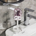 Toothbrush Holder Withdust Cover Drainage Design Plastic Multifunctional Bathroom Toothbrush and Cup Organizer Vue 167-Pink