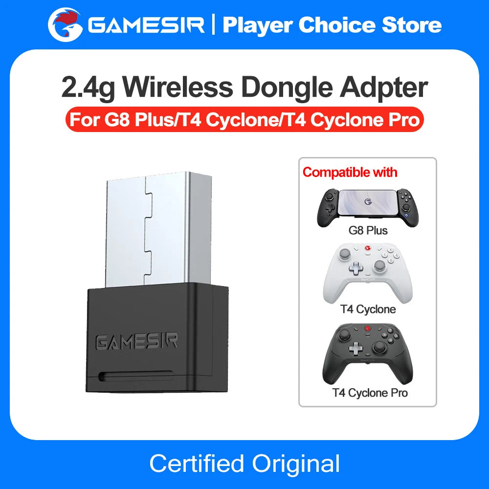 GameSir G8 Plus X5s Bluetooth Cyclone Pro Controller 2.4g Wireless Dongle Receiver Gamepad Adpter for Connecting to PC Computer Vue