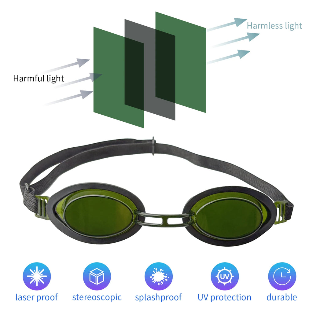 laser lenses protect laser 230-370nm PC Anti-Scratch PC Laser Eyewear Mask for UV Laser Marking UV Disinfection eye protection Vue