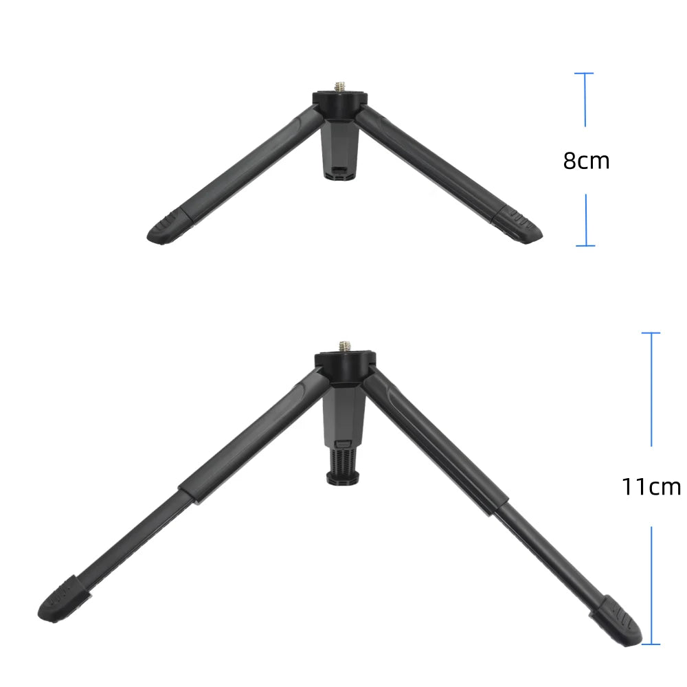 Extendable Mini Tripod Stand 1/4" Screw Mount for DJI Osmo GoPro Insta360 Action Camera Phone Desktop Tripod for Vlog Live Strea Vue