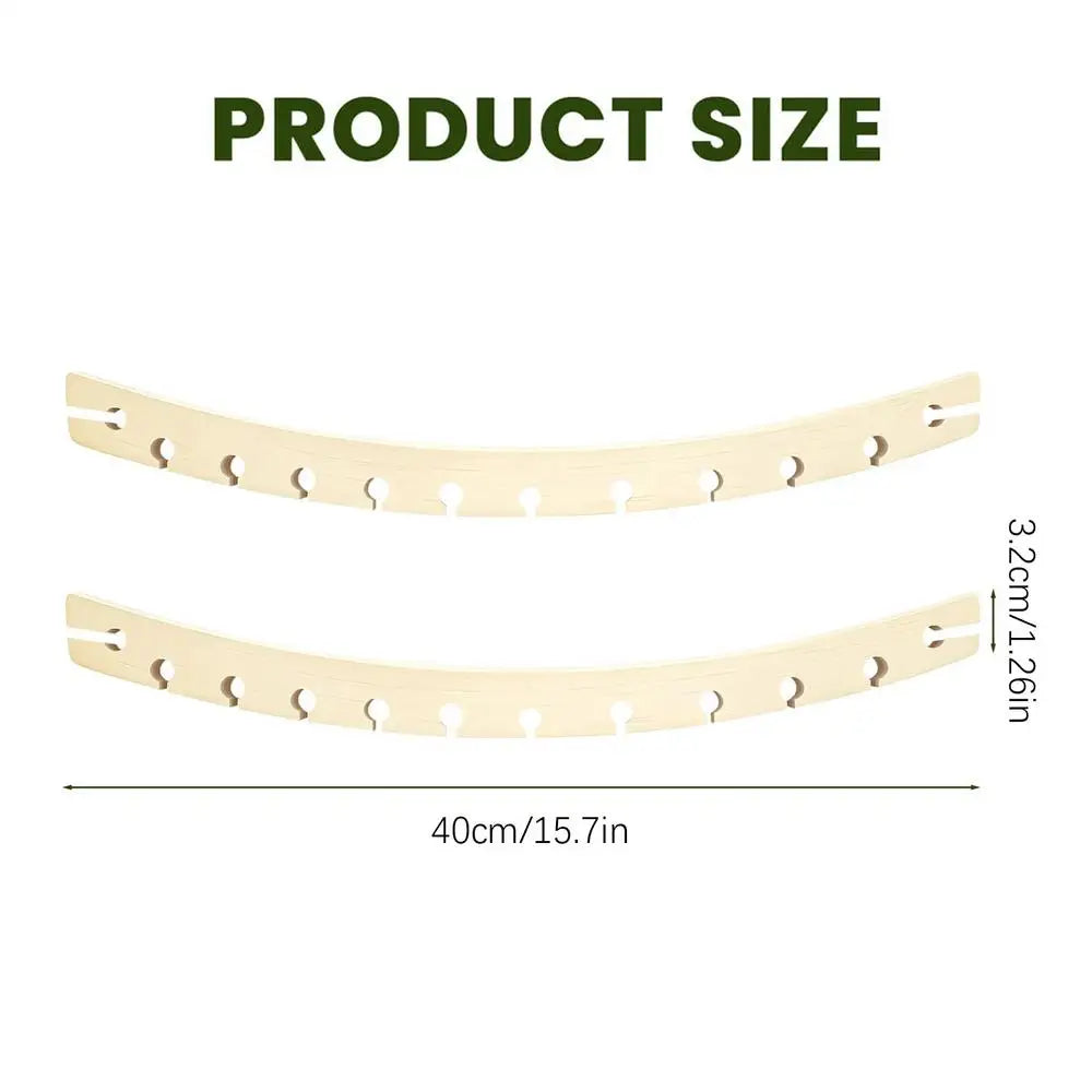 2 Pieces Wooden Hammock Spreader Bar Replacement for Camping Backyard Patio Garden RV Balcony Tree Yard Park Summer Vue 40cm