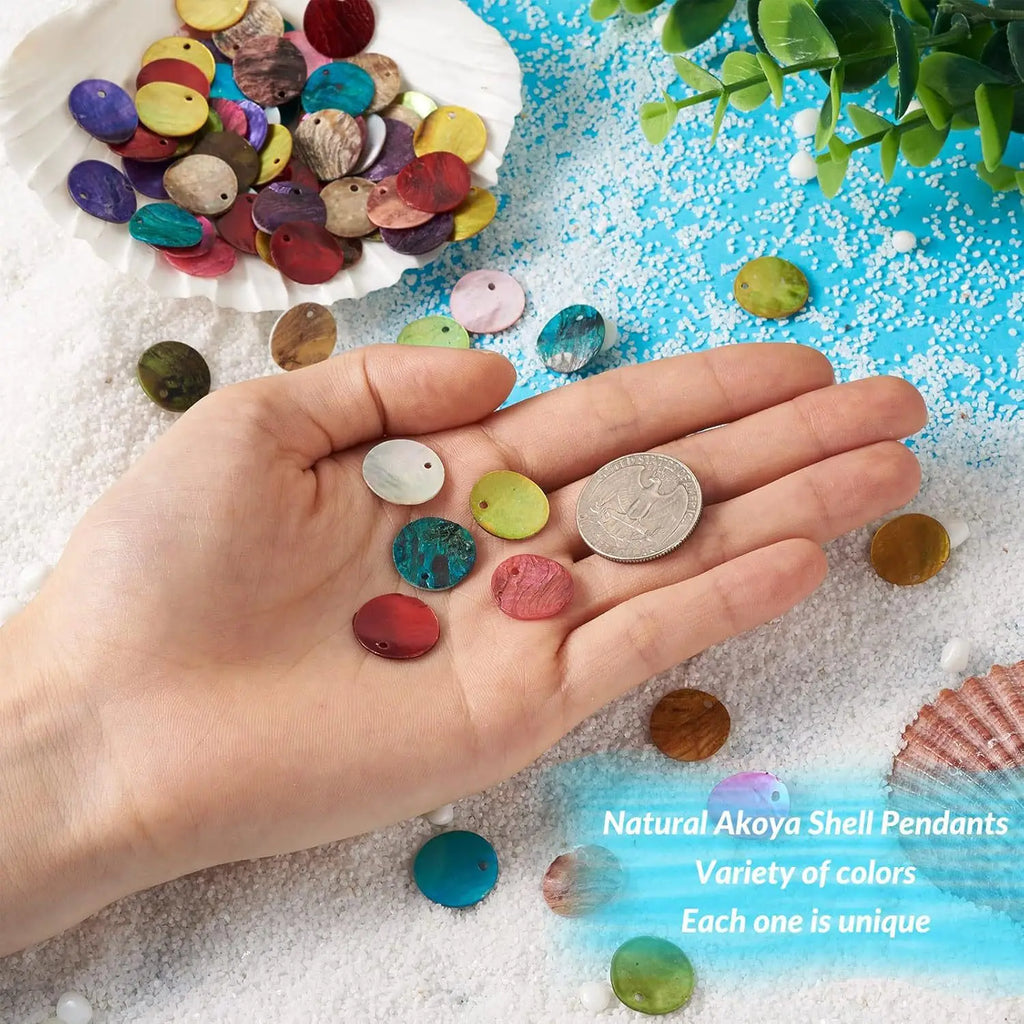 1-10Bags Colorful Plated Shell Beads for DIY Jewelry Making Earrings Necklace Handmade Craft Supplies Assorted Shiny Coated Vue