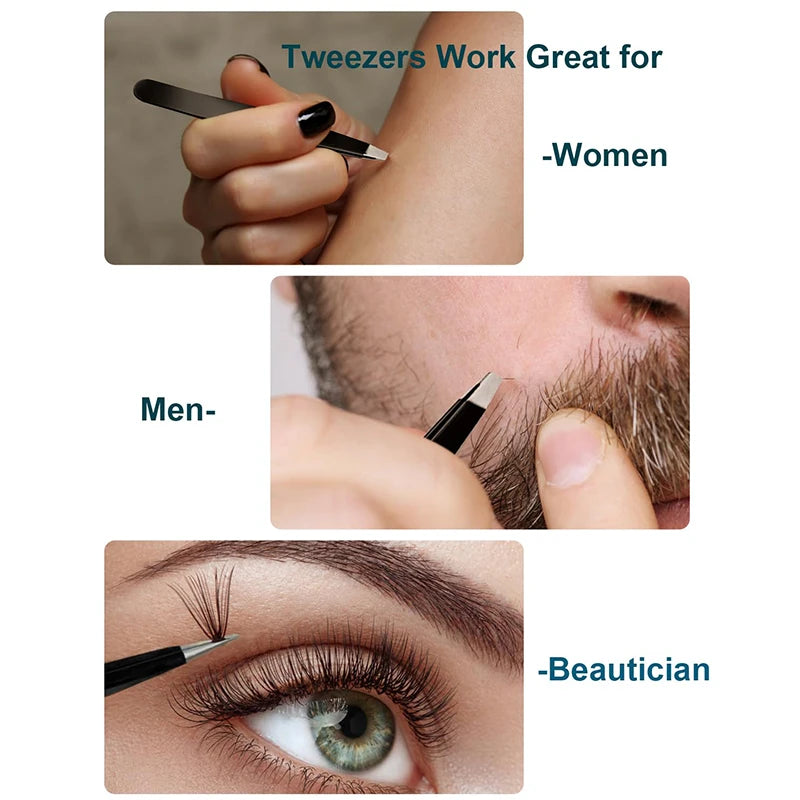 20X(200R) Magnifying Mirror and Eyebrow Tweezers Kit, 3.5" Two Suction Cups Magnifier Travel Set Vue