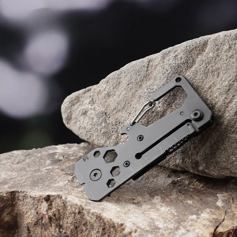 Outdoor Multifunctional Mountaineering Buckle Bottle Opener Portable High Hardness EDC Mini Pocket Folding Knife Tool Vue